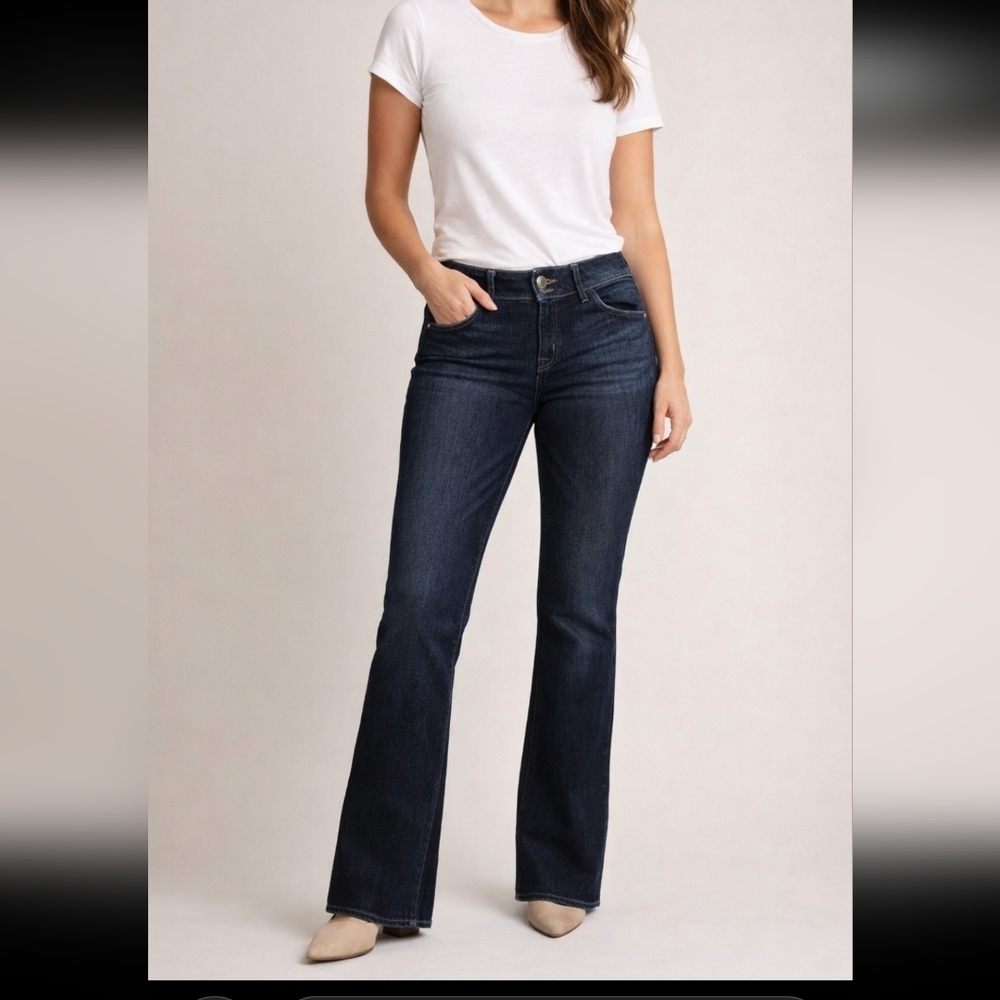 Hudson Beth Midrise Baby Boot Jeans Women's 31 Dark Wash Indigo Stretch Denim - Picture 13 of 13